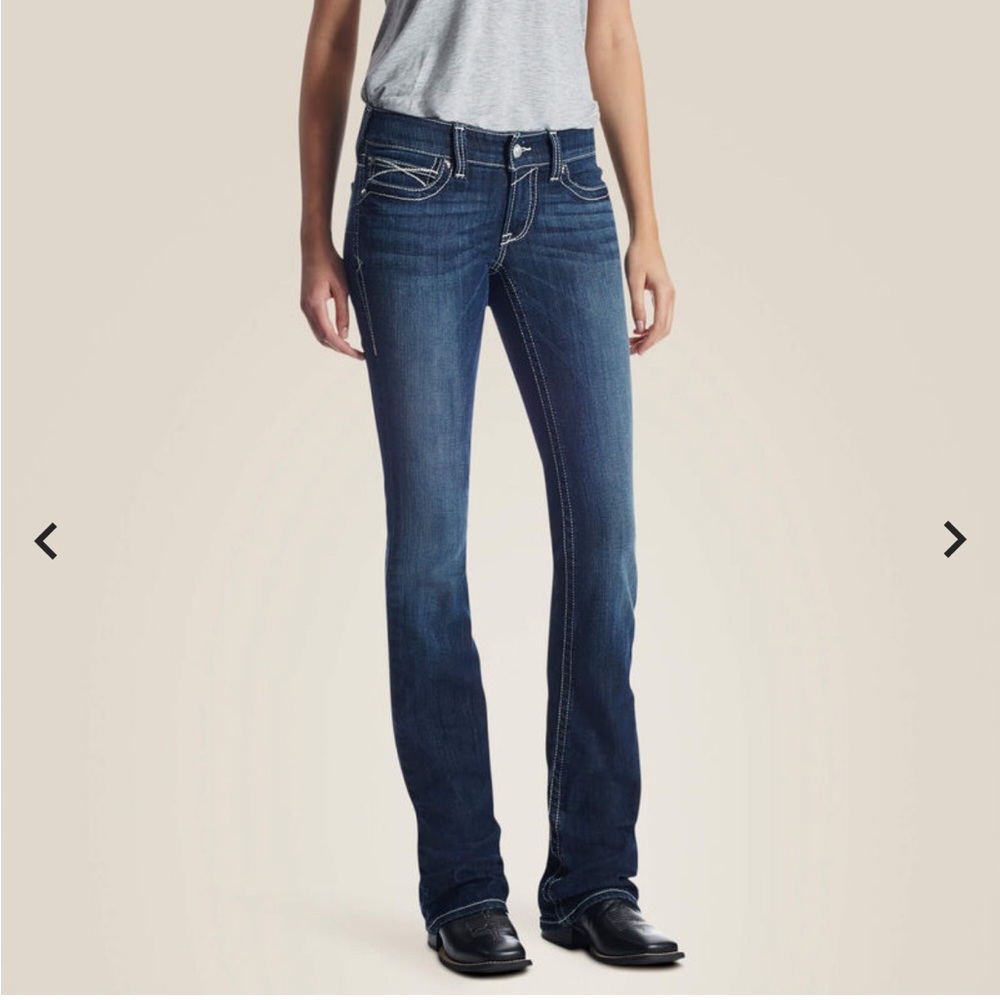 Ariat Women’s R.E.A.L. Low Rise Stretch Rosy Whipstitch Boot Cut Jean